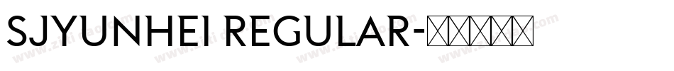 SJyunhei Regular字体转换